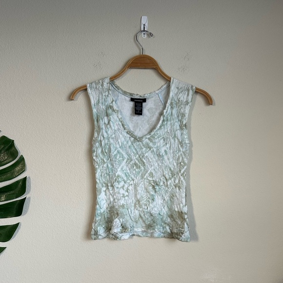 Vintage Express Sleeveless Distressed Baby Tee - Picture 1 of 13